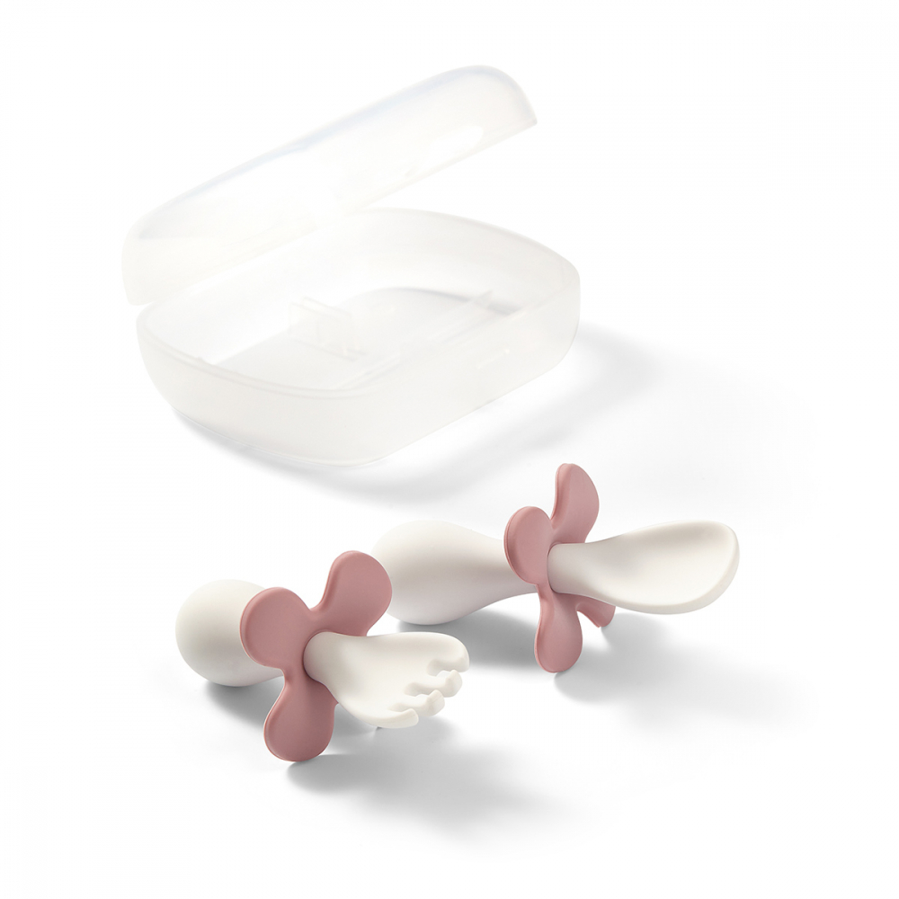 Set tacamuri Babyono ergonomice roz – 50 RON