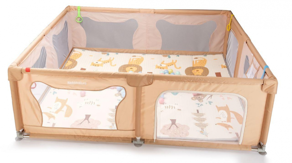 Tarc Joaca Nichiduta Beige 180x200cm Siguranta - imagine 2