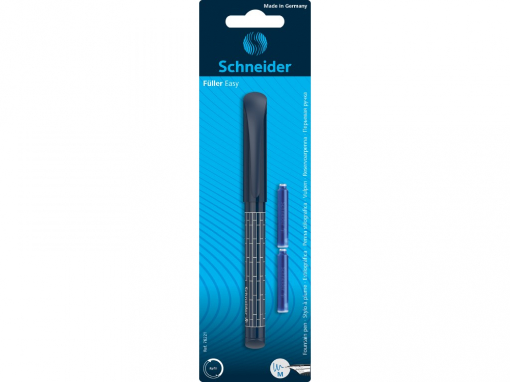 Stilou Schneider Easy, Albastru cu 2 Patroane