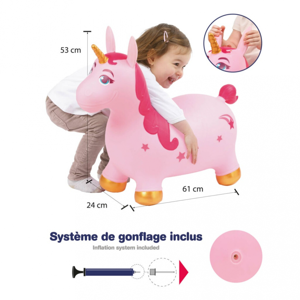 Jucărie Gonflabilă Saltaret Unicorn Ludi - imagine 4