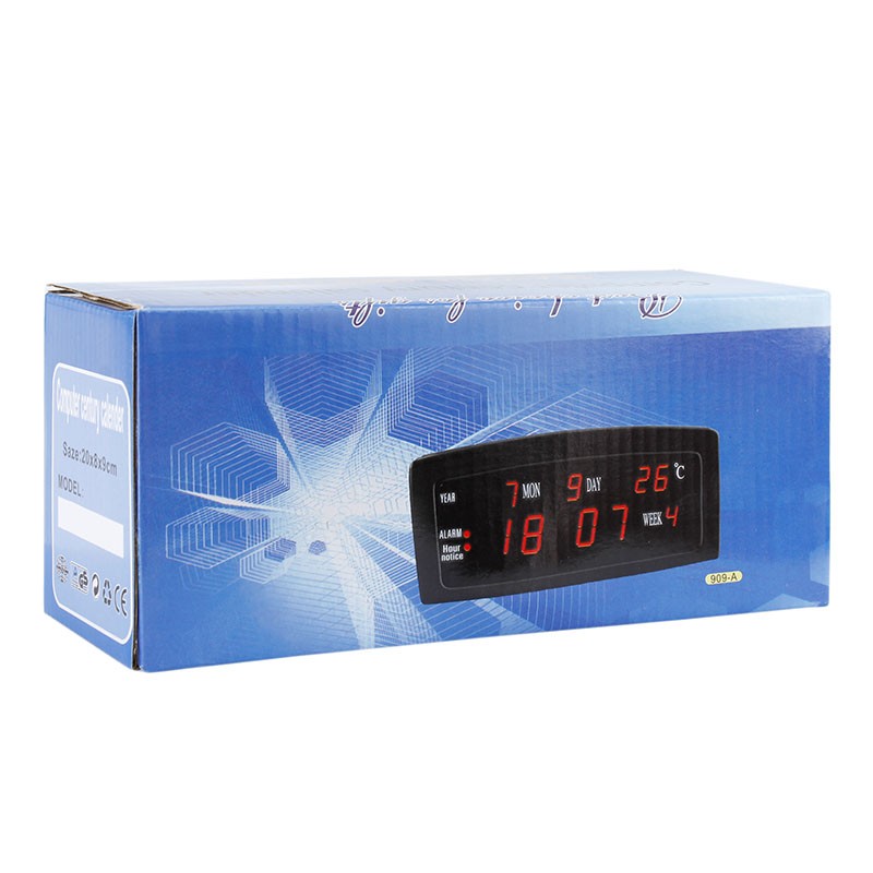 Ceas LED Caixing cu Calendar și Alarmă - imagine 6