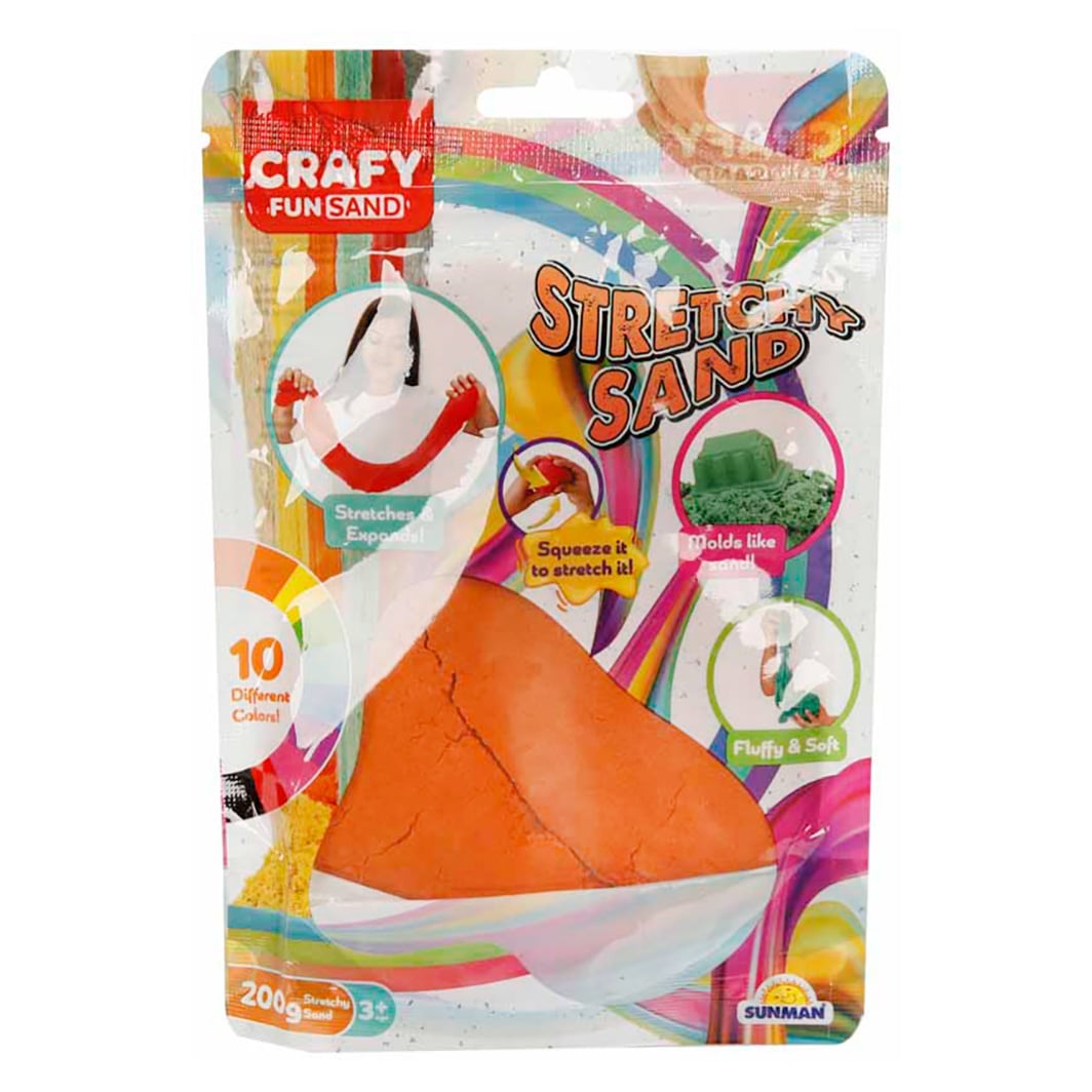 Nisip Kinetic Crafy Portocaliu, 200g | Modelare Creativă