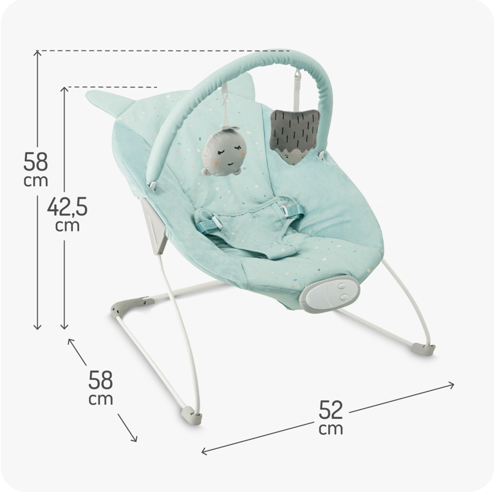 Balansoar Bebelusi Momi Glossy Blue | Confort Sigur - imagine 4