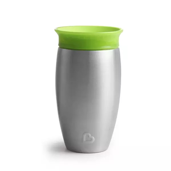 Cana Miracle 360 Munchkin Stainless Steel, Verde, 296ml - imagine 4