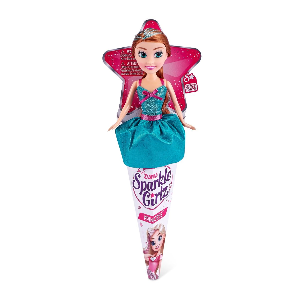 Papusa Printesa Sparkle Girlz, 27 cm, Albastru