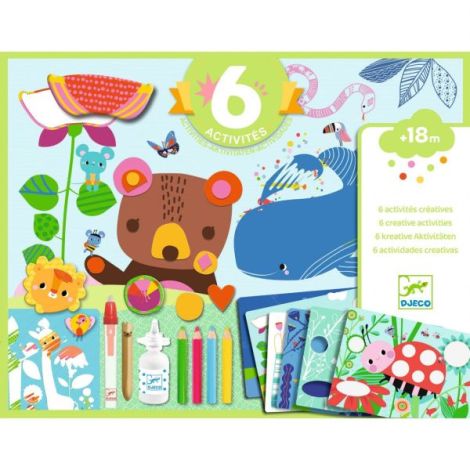Djeco 6 Activitati Creativ Set Copii +18luni - imagine 2
