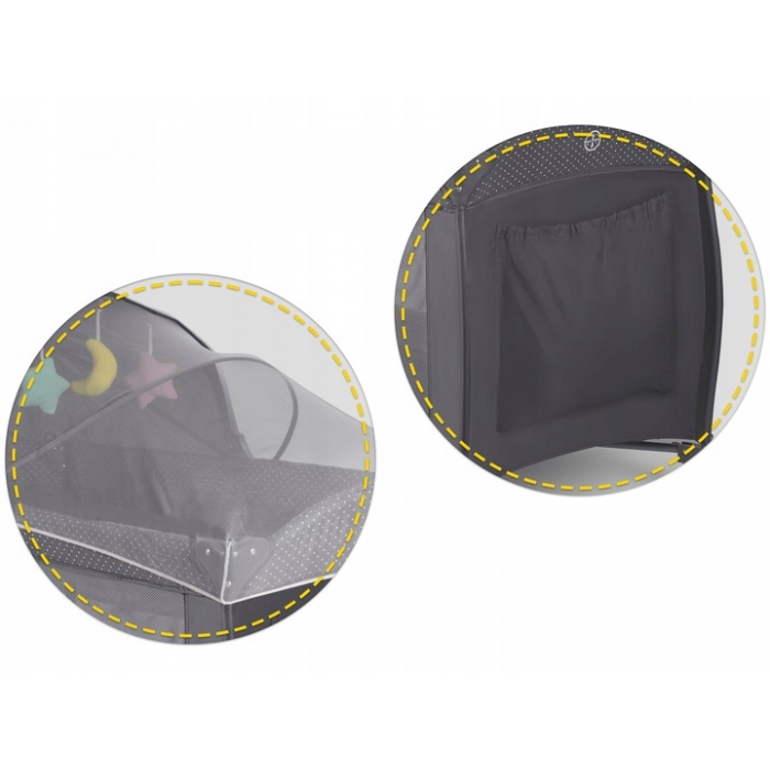 Patut pliabil Ricokids RK-242 Antracit cu accesorii - imagine 4