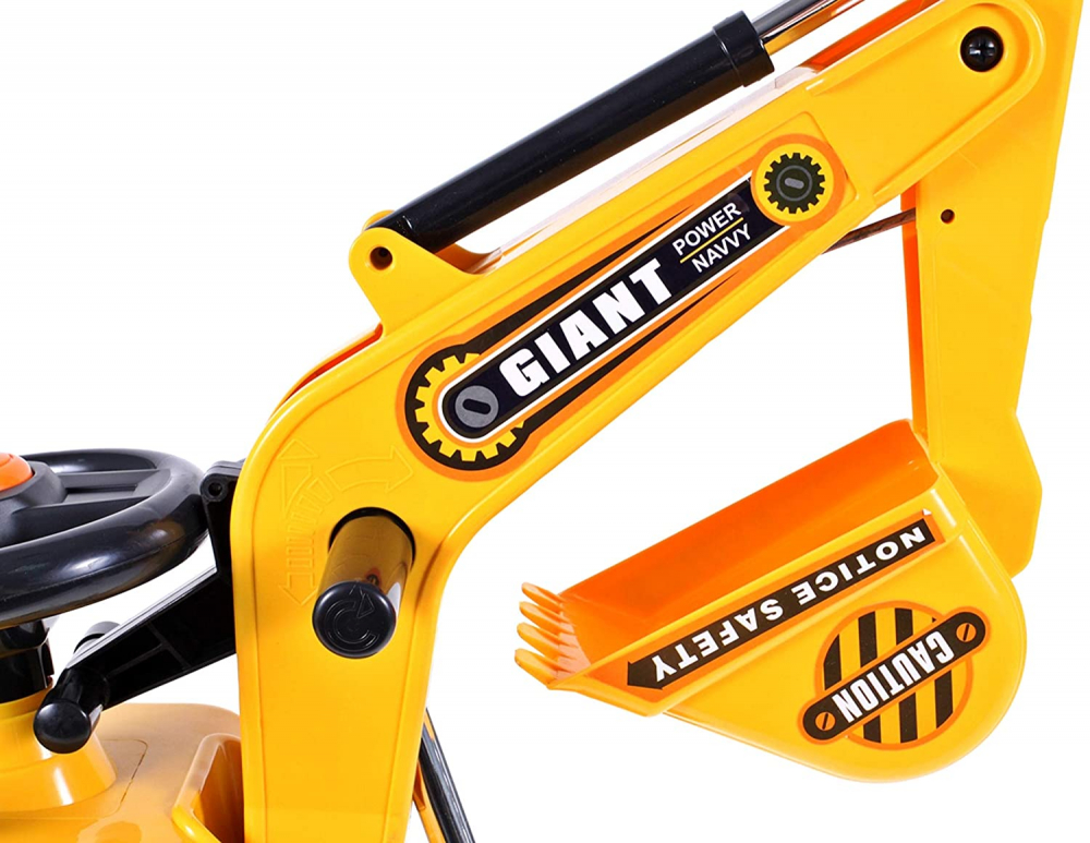 Excavator Malplay Rutschauto Galben 25kg - imagine 8