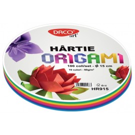 Hartie Origami 15 cm Daco, Rotunda, 100 Coli