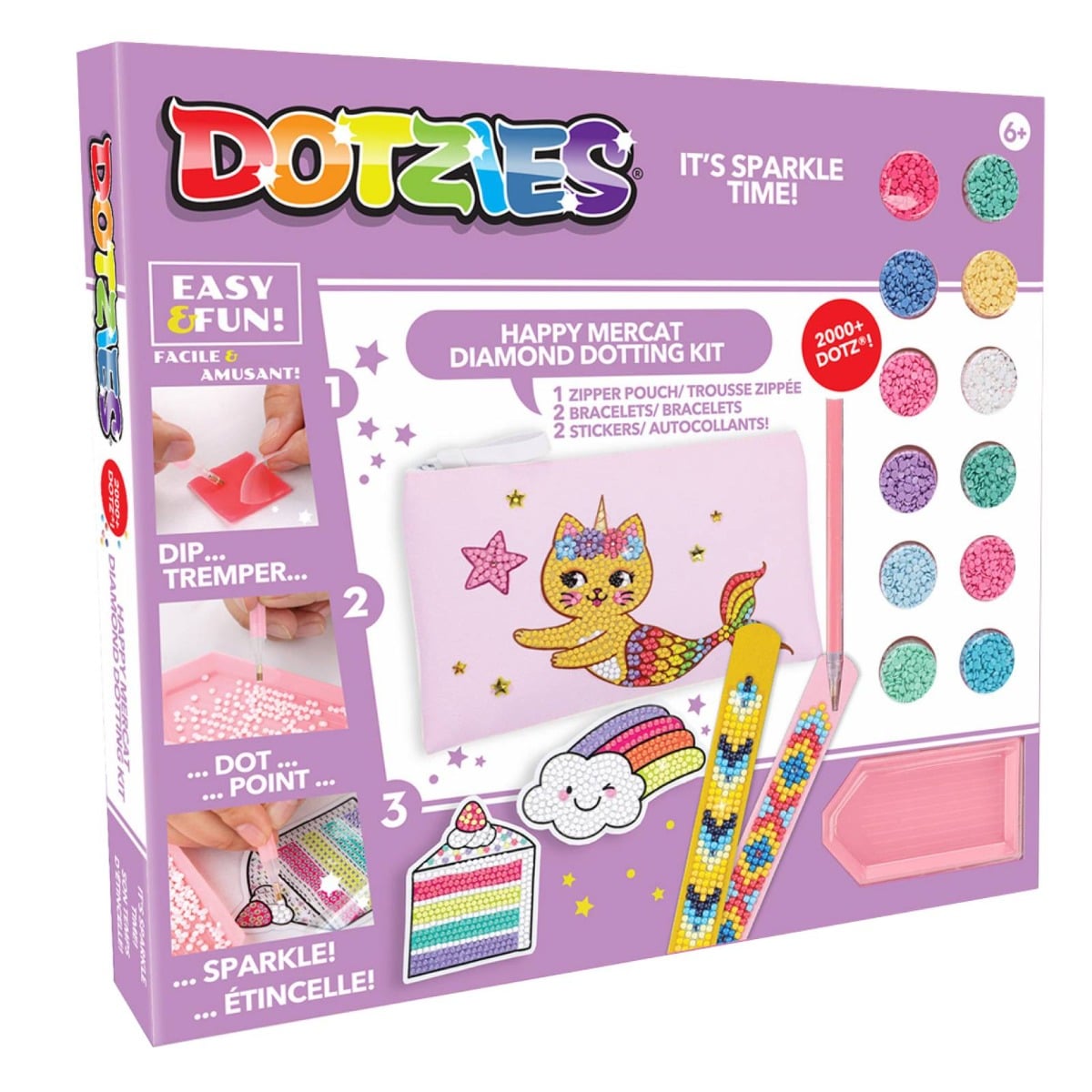 Set Diamond Dotz 5 în 1 Pisica-Sirena | Creativitate