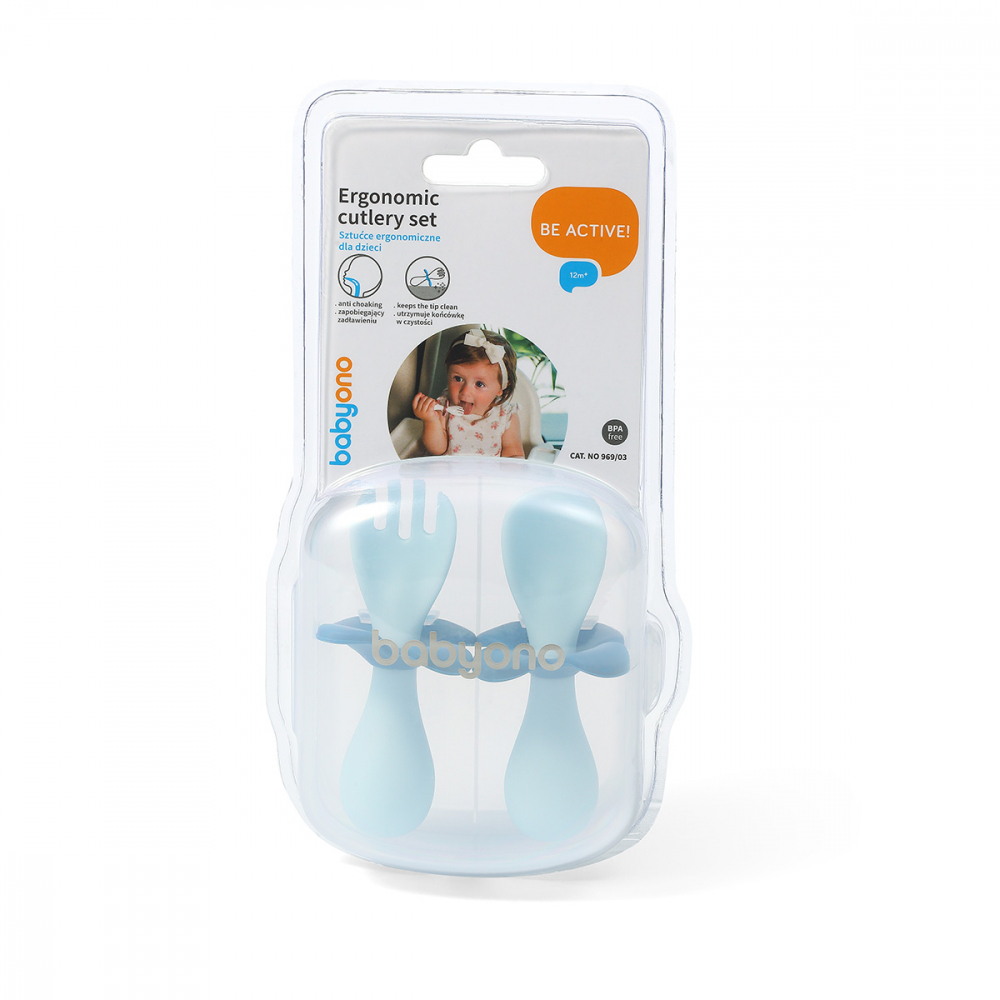 Set Tacamuri Babyono Ergonomice Albastru - imagine 4