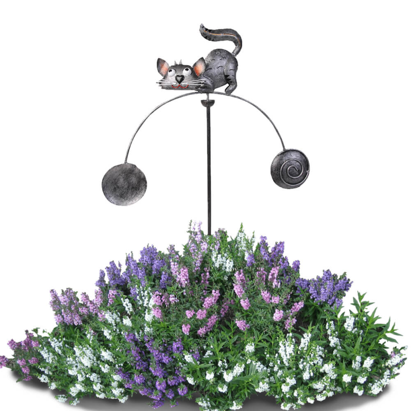 Decoratiune Pisica Metalica Pendul Jad Flamande