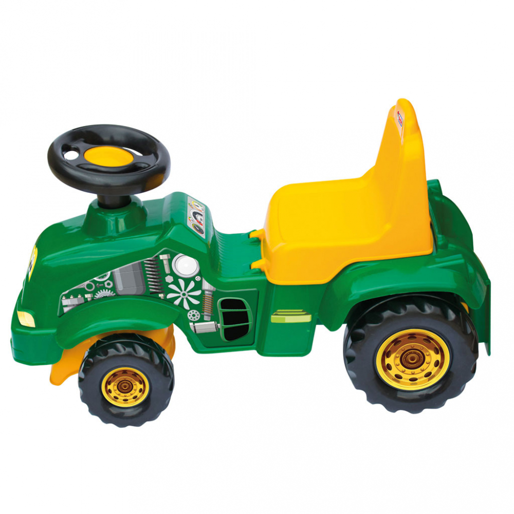 Tractor Dede Verde fără pedale cu portbagaj