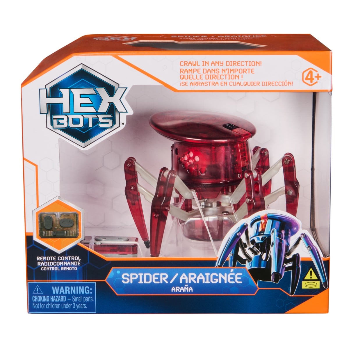 Paianjen Interactiv Hexbots cu Telecomanda - Rosu