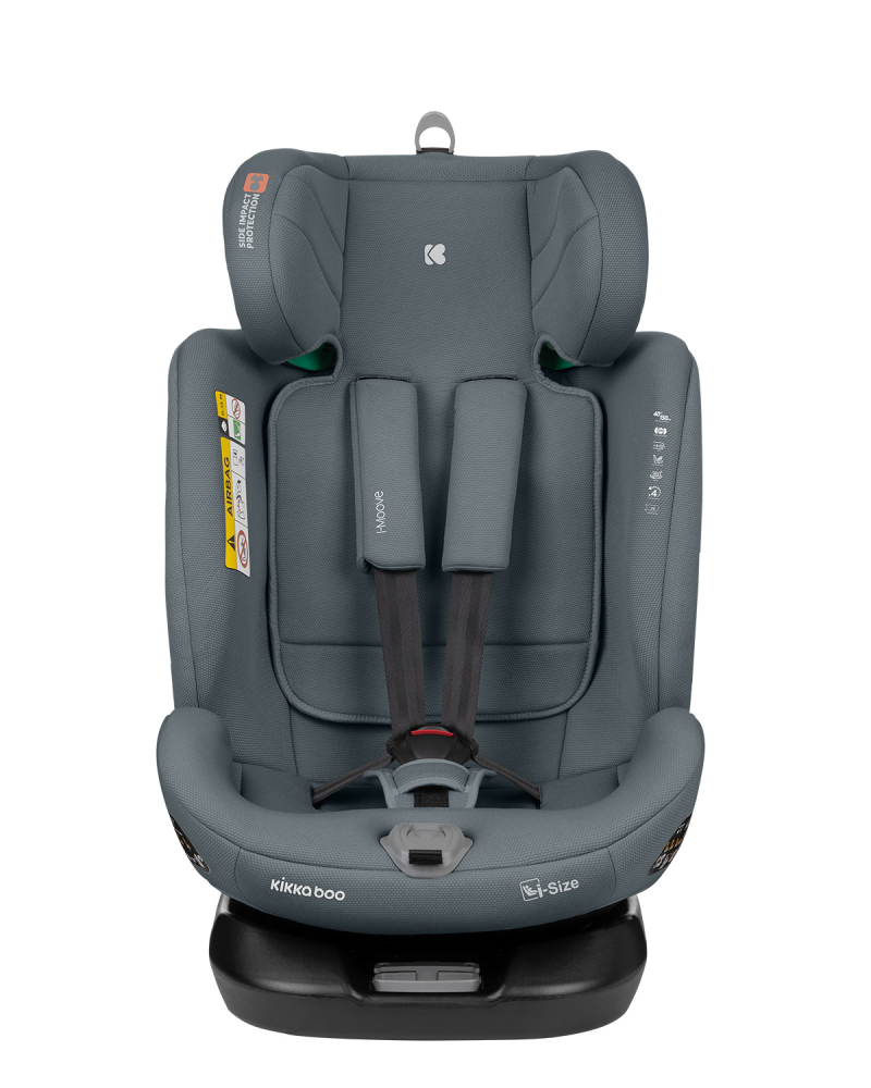 Scaun Auto KikkaBoo i-Moove i-SIZE, Isofix, Dark Grey - imagine 7