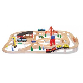 Set Trenulet Lemn Melissa&Doug 130 Piese - imagine 2