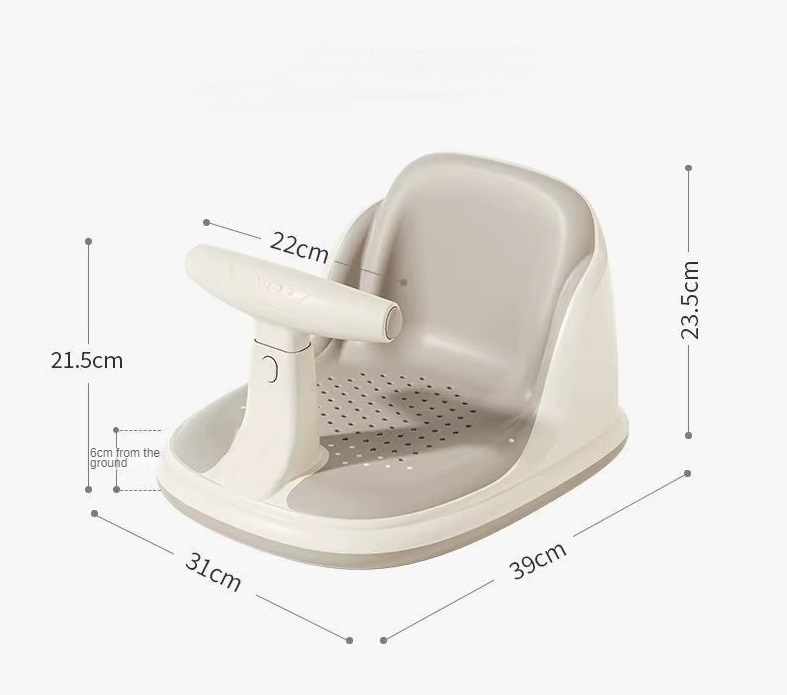 Scaun baie Little Mom Cream - Siguranță maximă - imagine 2