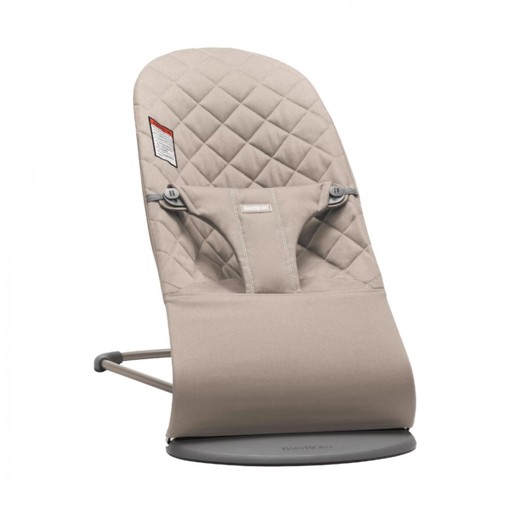 Balansoar BabyBjorn Bliss Sand Grey, ergonomic, matlasat - imagine 6