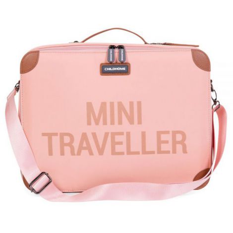 Valiza Childhome Mini Traveller Roz - Compactă & Practică - imagine 6