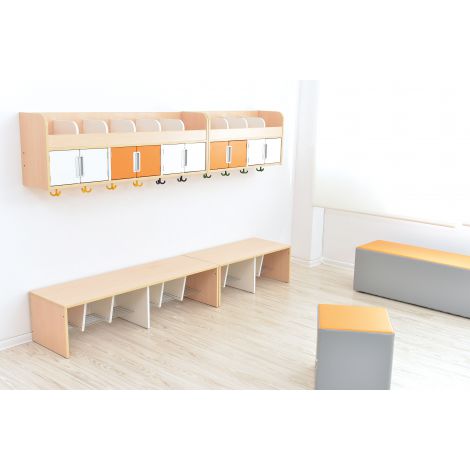 Raft Vestiar Quadro 4 Moje Bambino, Arțar/Alb - imagine 2
