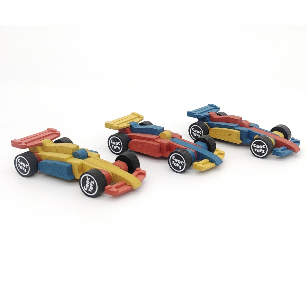 Set Constructie 3 Masini de Curse Croc Toys