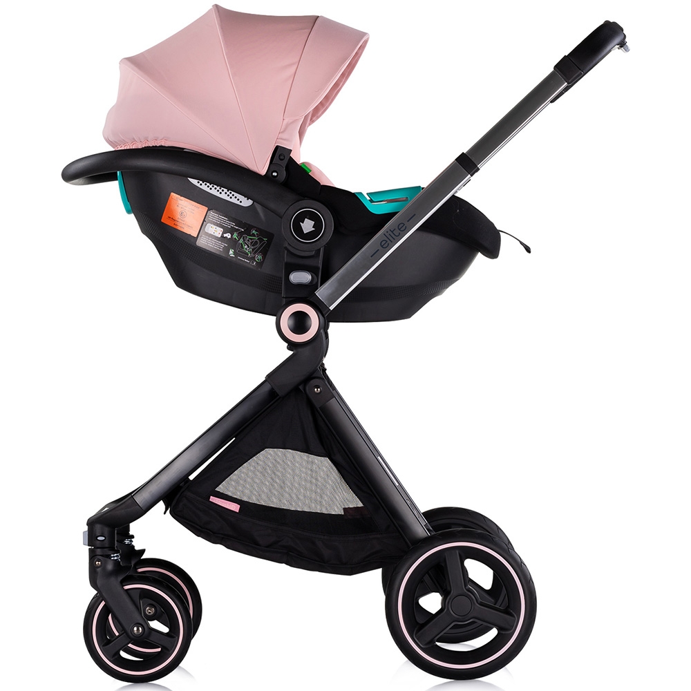 Chipolino Elite 3in1 Carucior Premium Pink - imagine 5