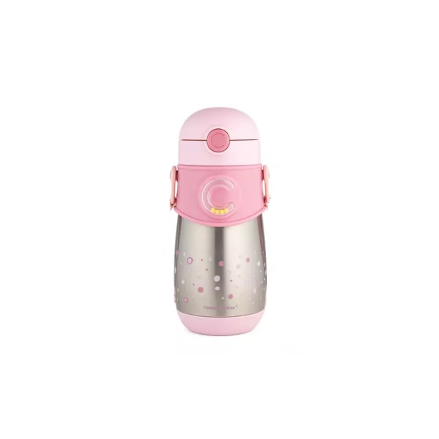 Cana termos Canpol Babies Roz 300ml cu Pai - imagine 3