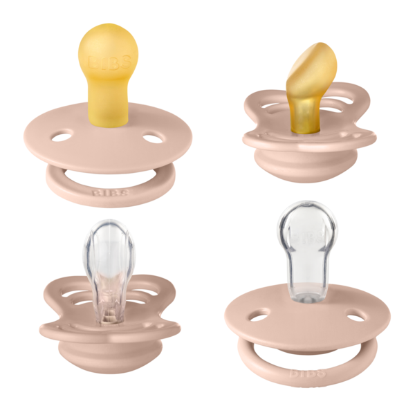 Set 4 Suzete Bibs Try-it Collection, 0 luni+, Blush - imagine 4