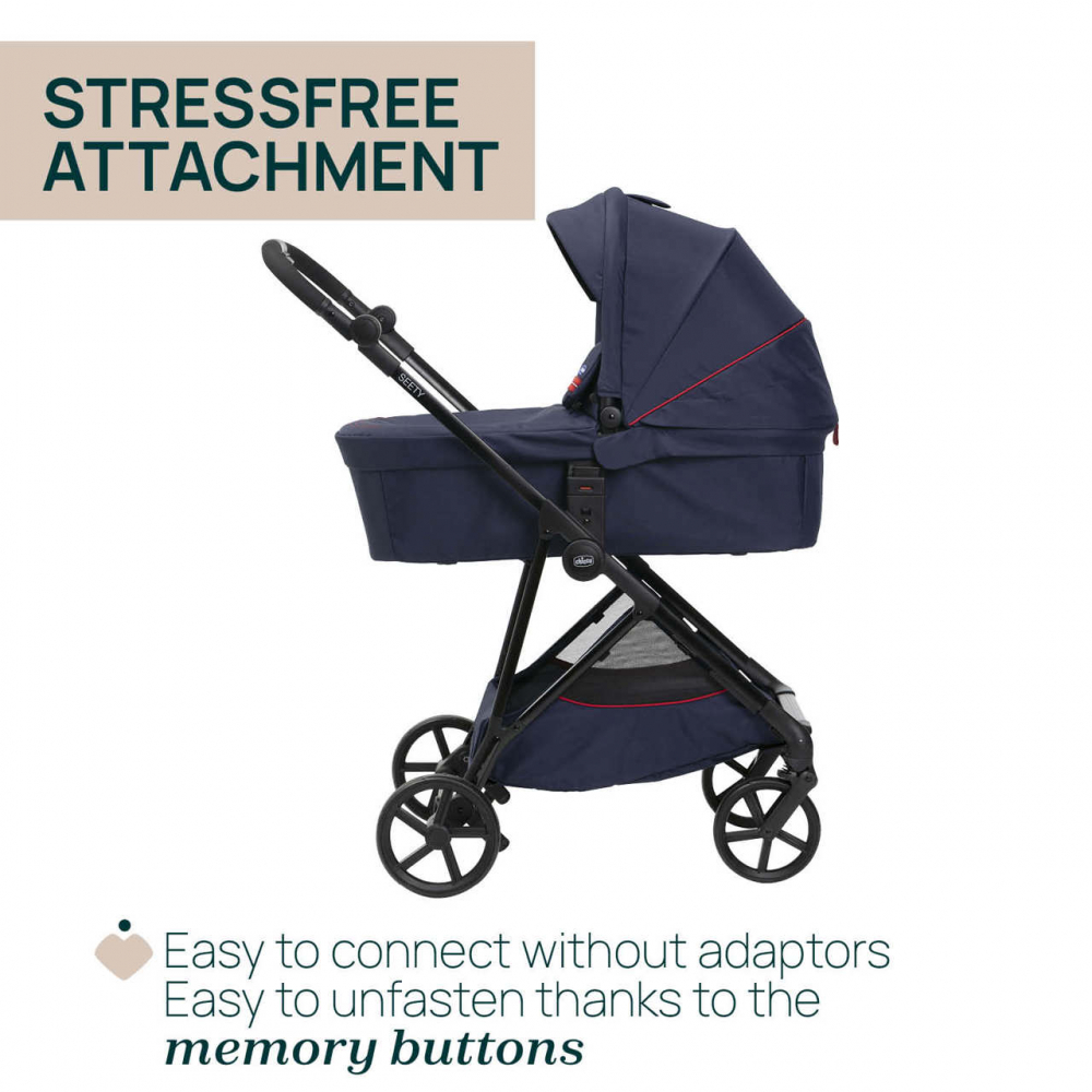 Chicco Seety 3in1 Carucior Scaun Auto OxFord Blue - imagine 7