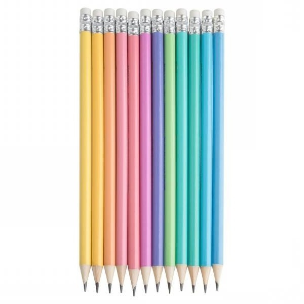 Creion Strigo HB Pastel cu guma | Culori diverse