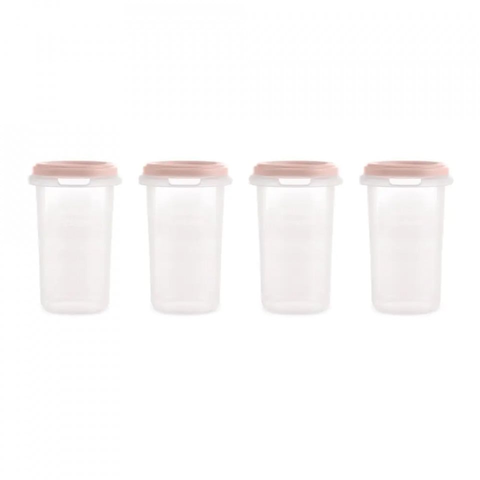 Set 4 Recipiente Miniland Terra Blush 330ml