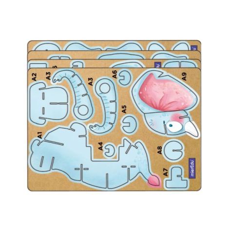 Mieredu Puzzle 3D Elefant cu Sunete - imagine 3