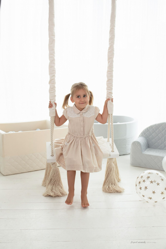 Leagan BabySteps WoodSwing Velvet Sepia Rose
