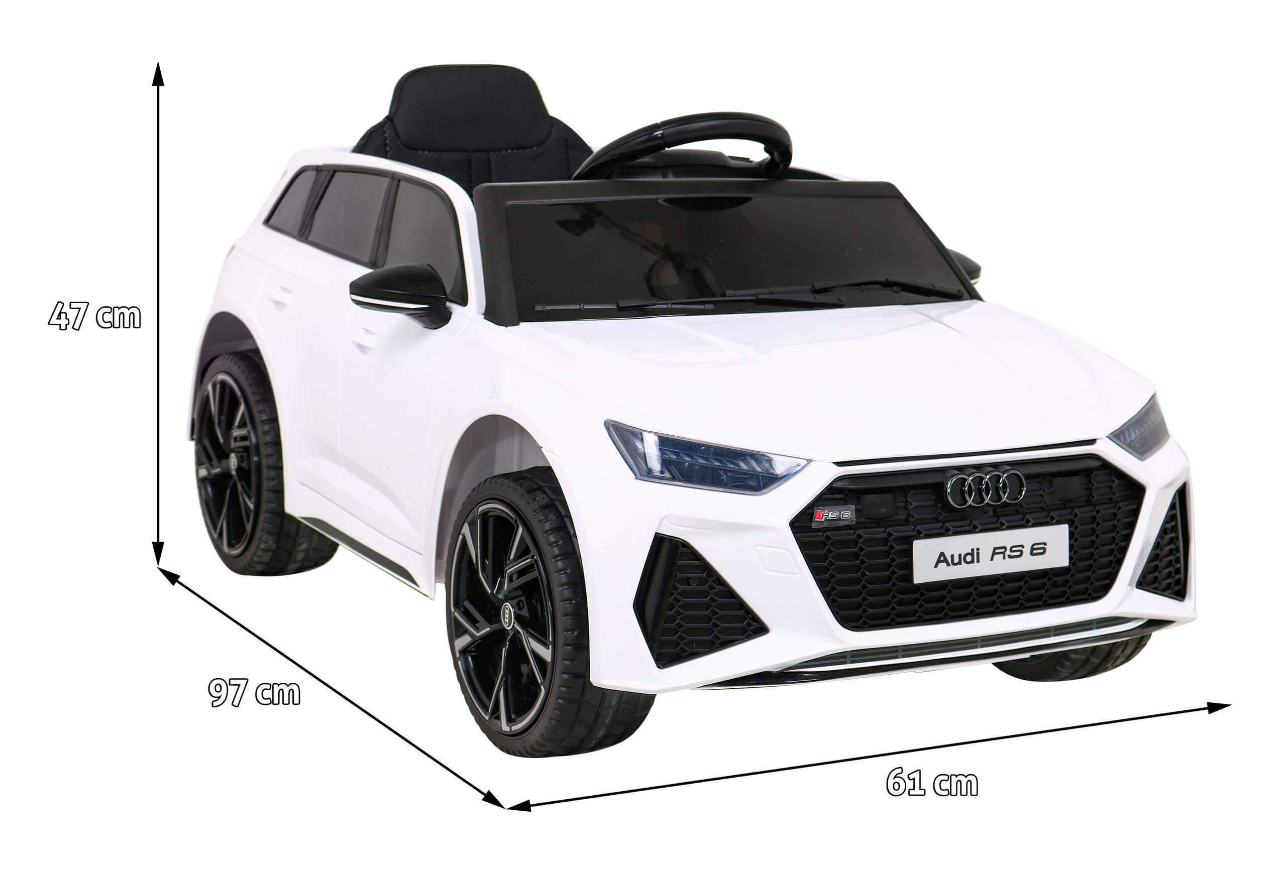 Masinuta Electrica Audi RS6 12V Alb - imagine 8
