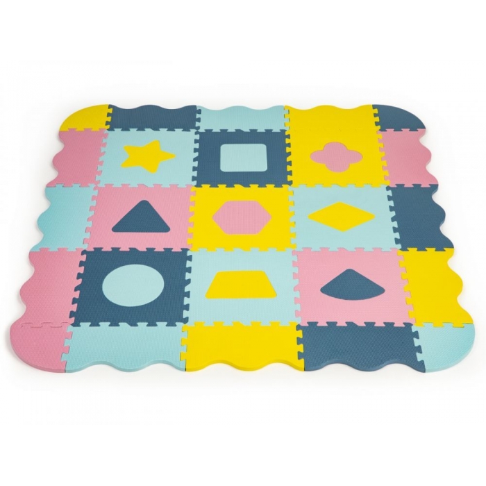 Saltea Joaca Ecotoys 25 Elemente EVA Multicolor