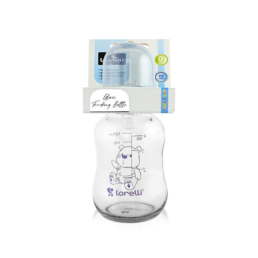 Biberon Sticlă 120ml Blue Lorelli