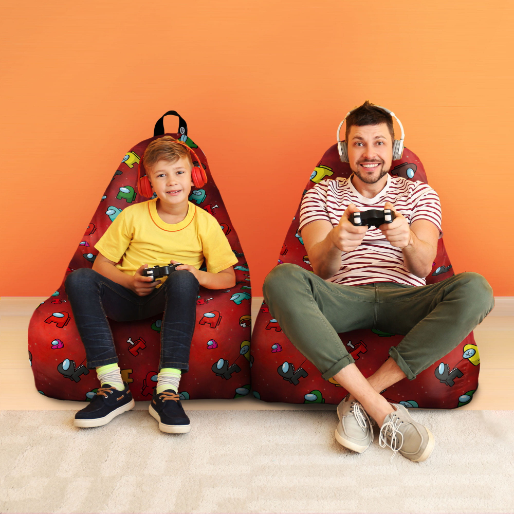 Fotoliu Puf Chill XL Rosu Among Us | Updeco - imagine 4