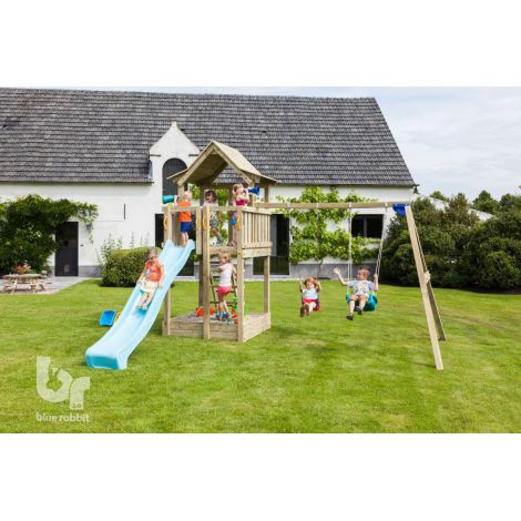 Spatiu de Joaca Blue Rabbit Pagoda cu Tobogan - imagine 2