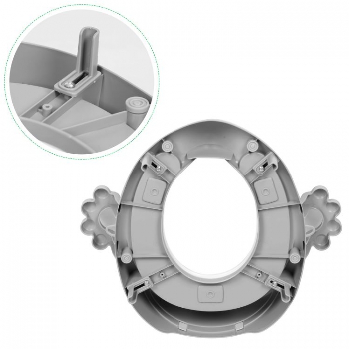 Reductor toaleta Ecotoys cu manere gri - imagine 6
