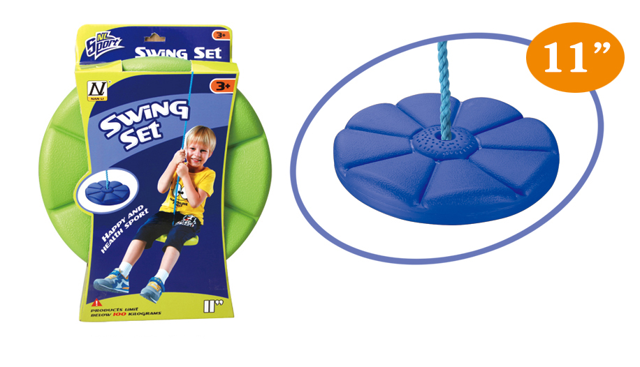 Leagan Malplay Blue Flower, Plastic, cu Funie