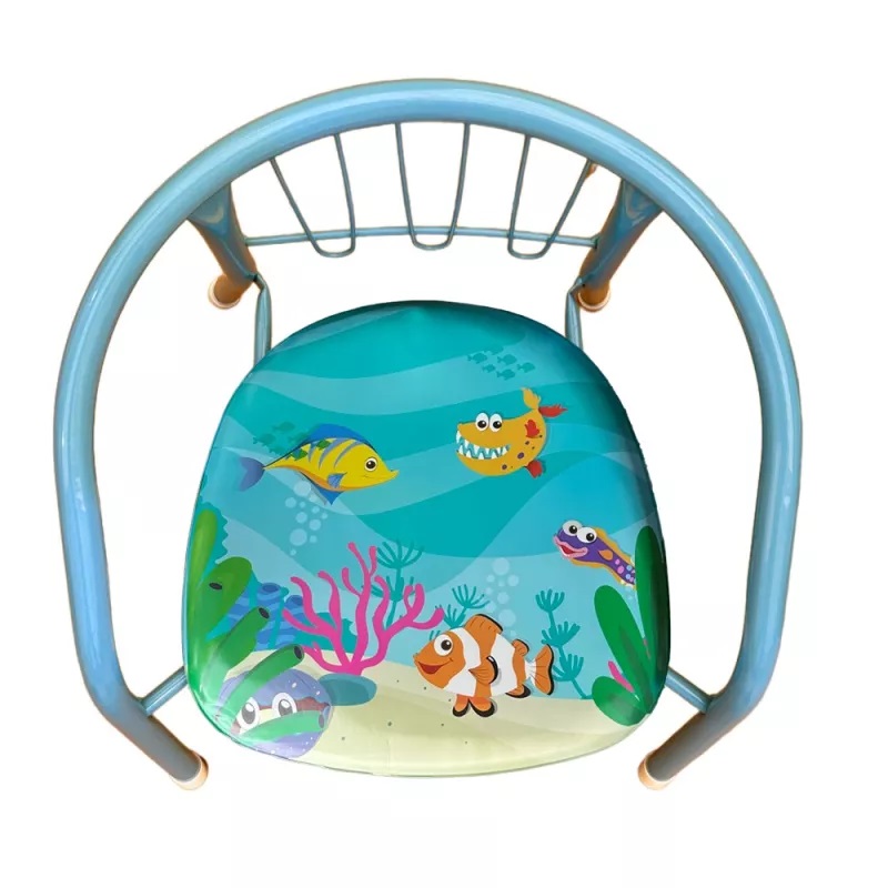 Scaunel NiceKids Blue Ocean Fish, ergonomic, 36 cm - imagine 2