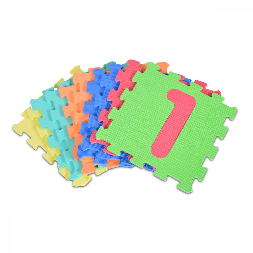 Covoras Puzzle Moni Numbers, 10 Piese, Spuma
