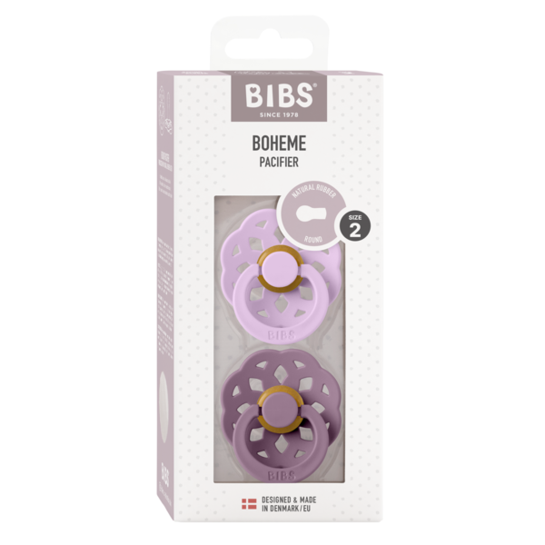 Set 2 Suzete Bibs Bohome Latex, Tetina Rotundă