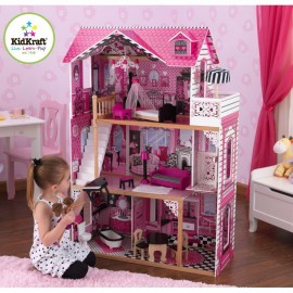 Casuta pentru papusi Kidkraft Amelia II, 3 niveluri - imagine 2