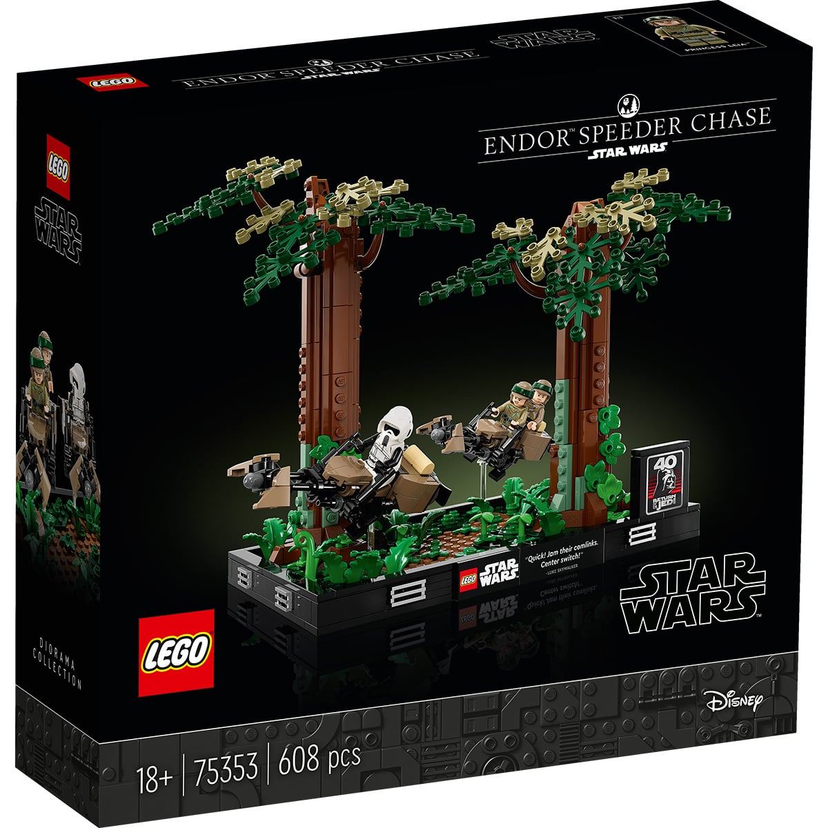LEGO Star Wars Diorama Urmarire cu Speederul pe Endor 75353