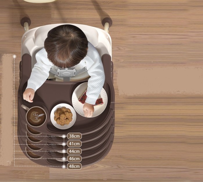 Scaun Masa Little Mom 3in1 Gri Multifuncțional - imagine 3