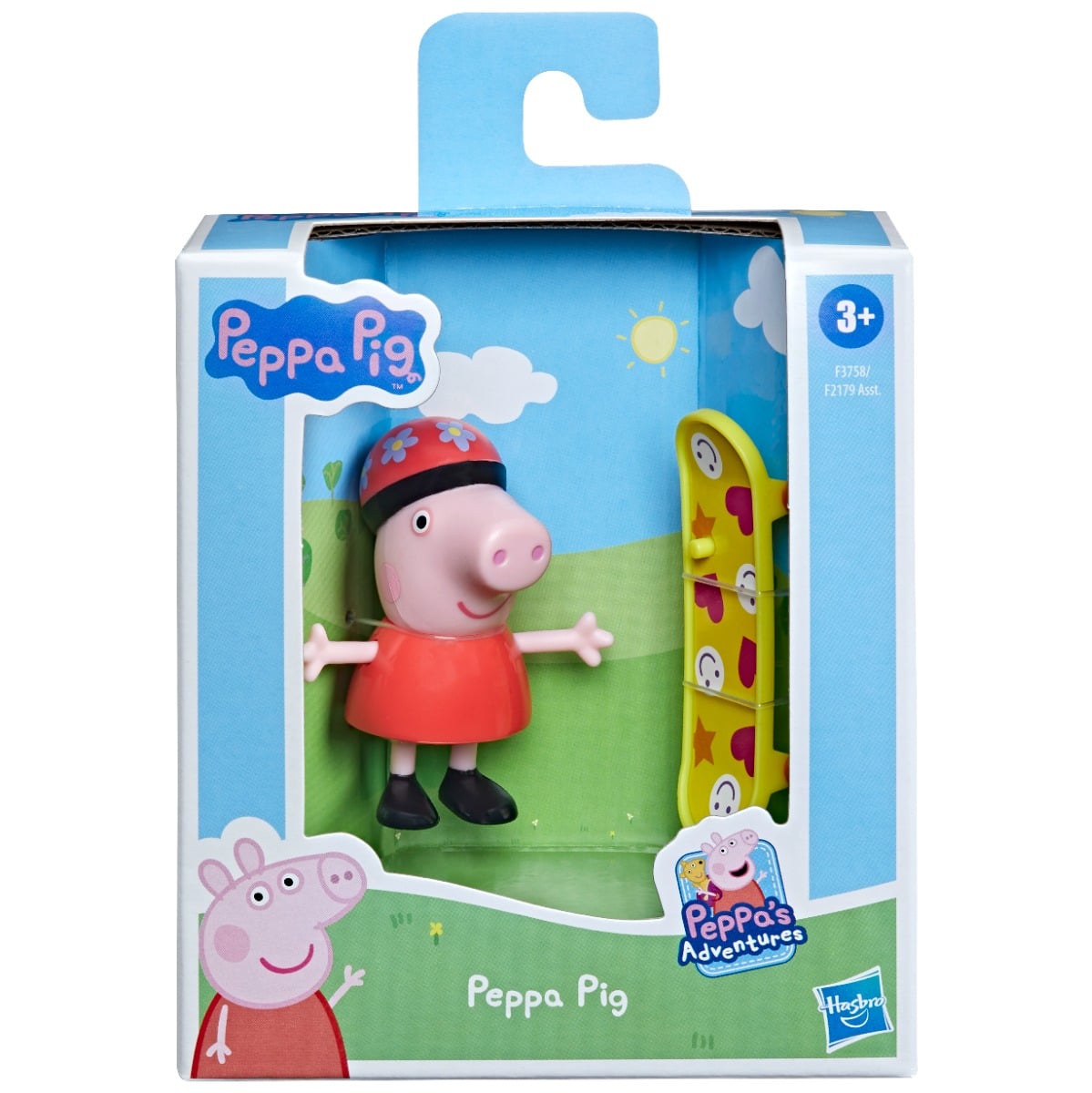 Figurina Peppa Pig cu Skateboard, 7 cm