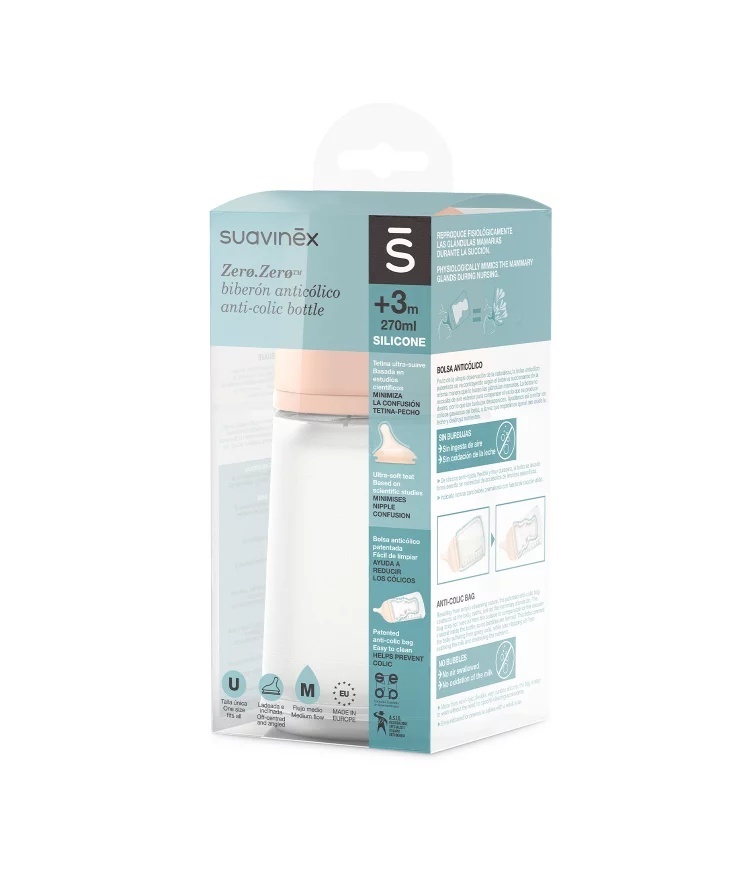 Biberon Suavinex Zero Zero Anticolici 270ml