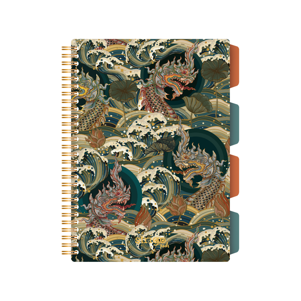 Caiet Strigo Dragon B5 cu Separatoare