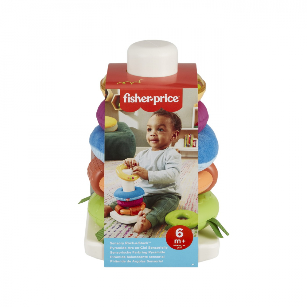 Piramida Fisher-Price cu 5 inele texturate